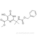 KWAS 4-PIRIMIDINECARBOKSYLOWY, 1,6-DIHYDRO-5-HYDROXY-2- [1-METYL-1 - [[(FENYLMETHOXY) KARBONYL] AMINO] ETYL] -6-OXO-, METYL ESTER CAS 519032-08-7